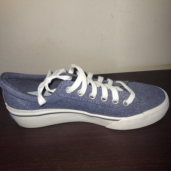 Keds Women's Sneakers 6.5M Platform Lace Up Low Top Jump Kick Duo Chambray Blue - Picture 6 of 15